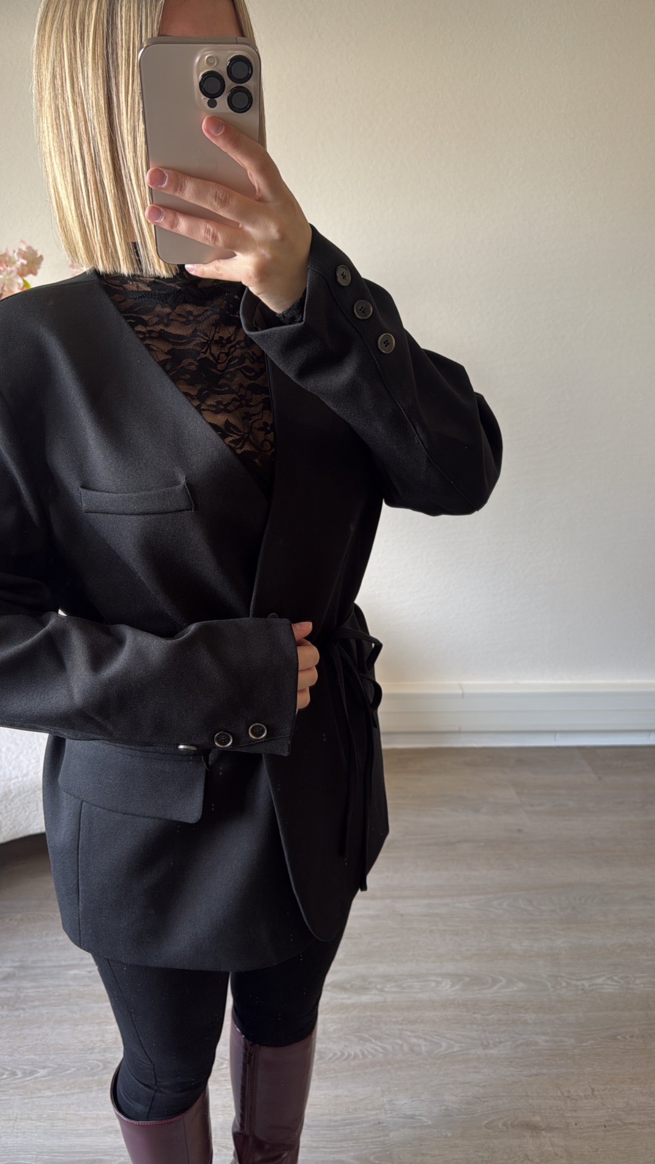 Haut dentelle Léa noir