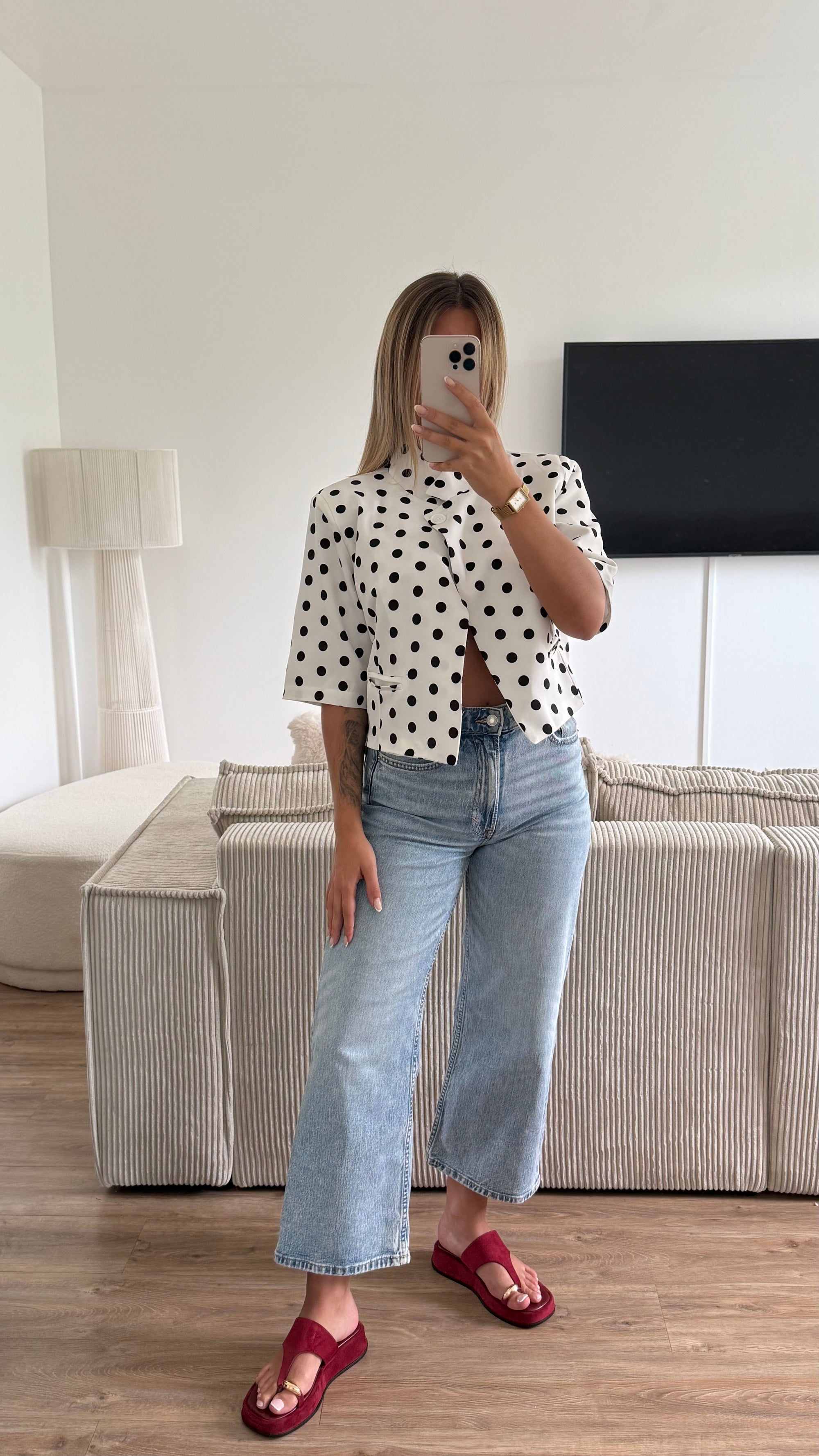 Veste pois blanche