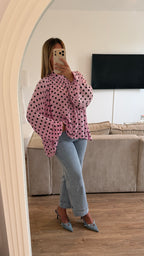 Haut Céline rose/noir