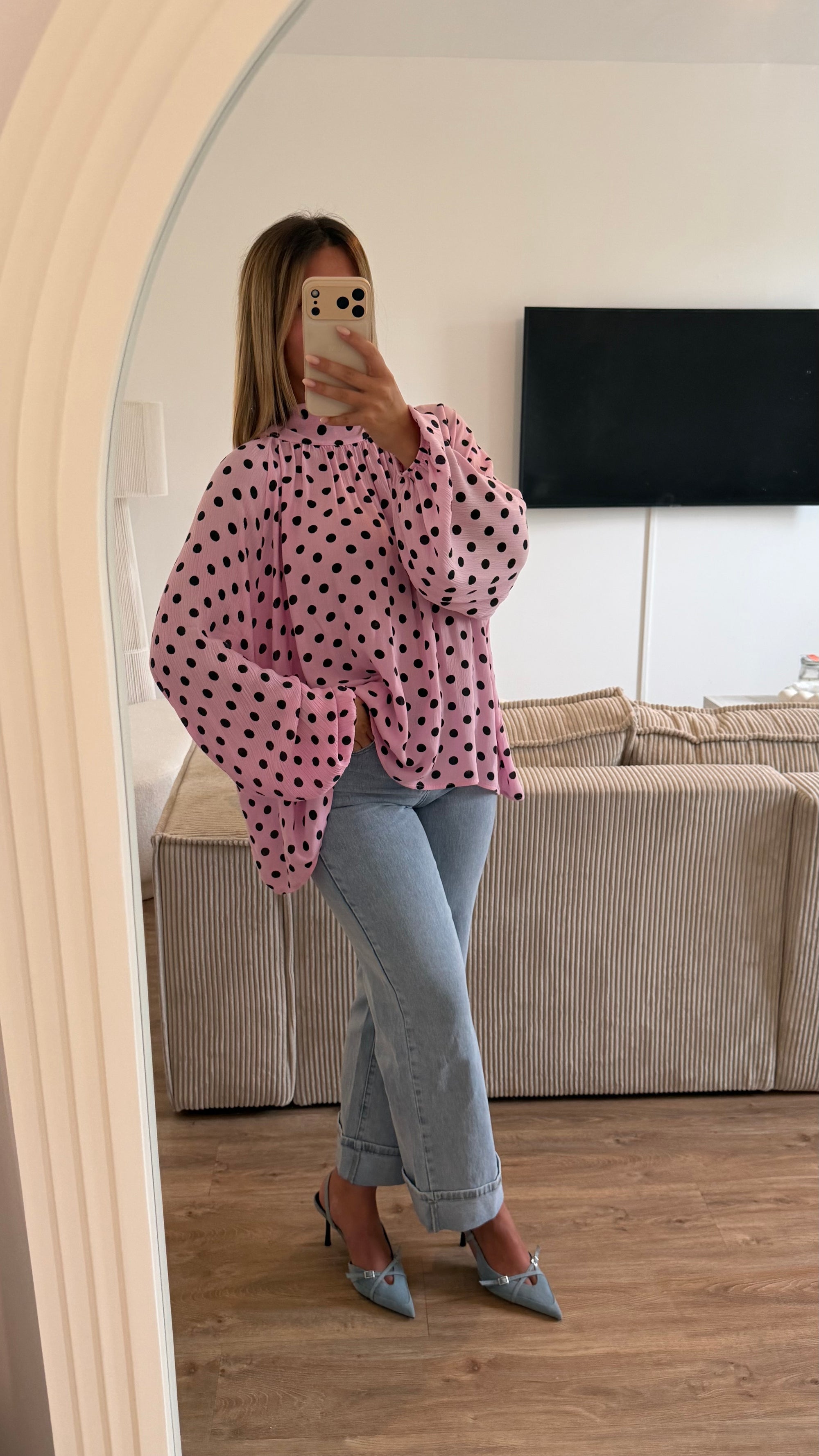 Haut Céline rose/noir