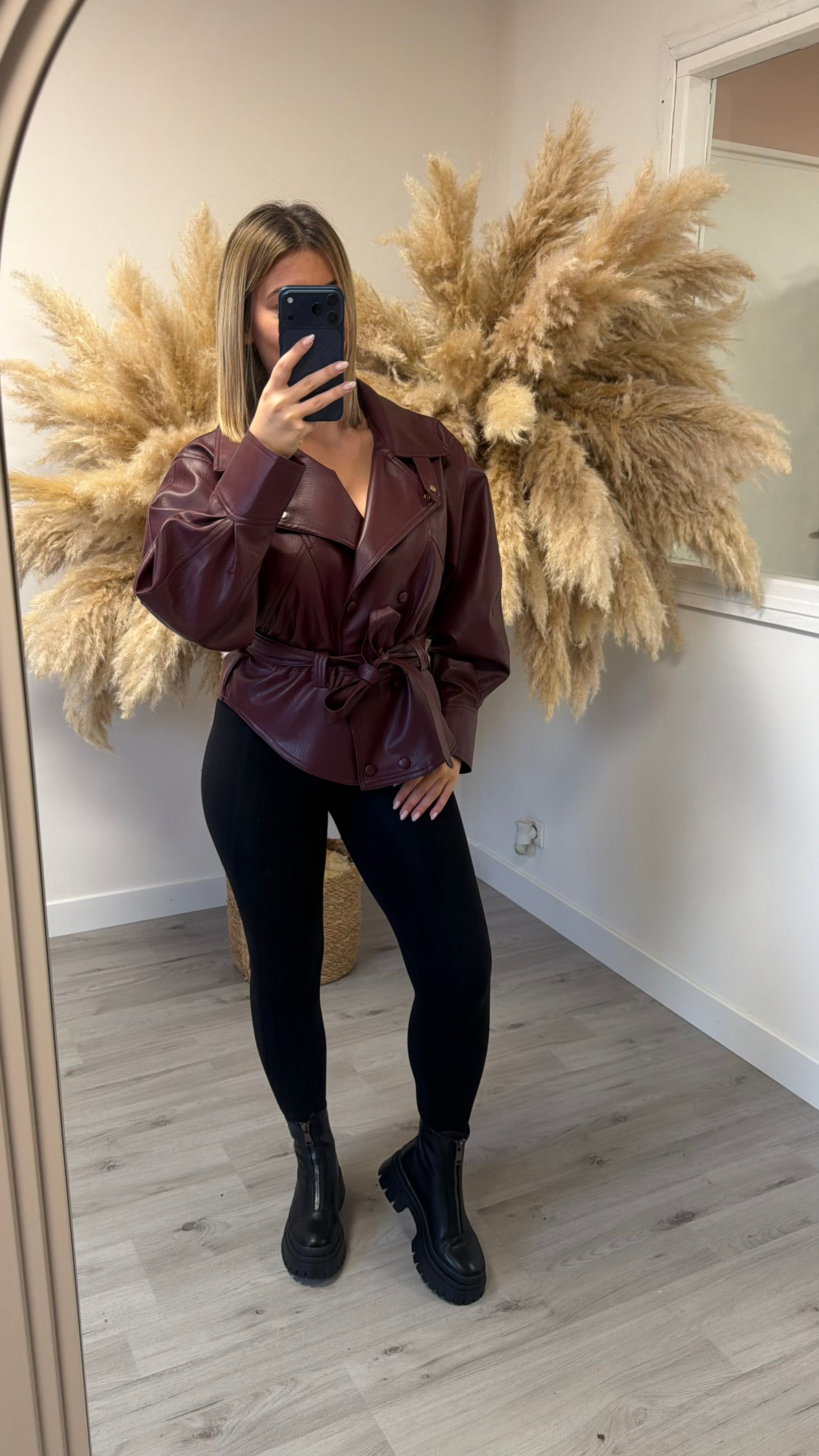 Perfecto ceinture bordeaux