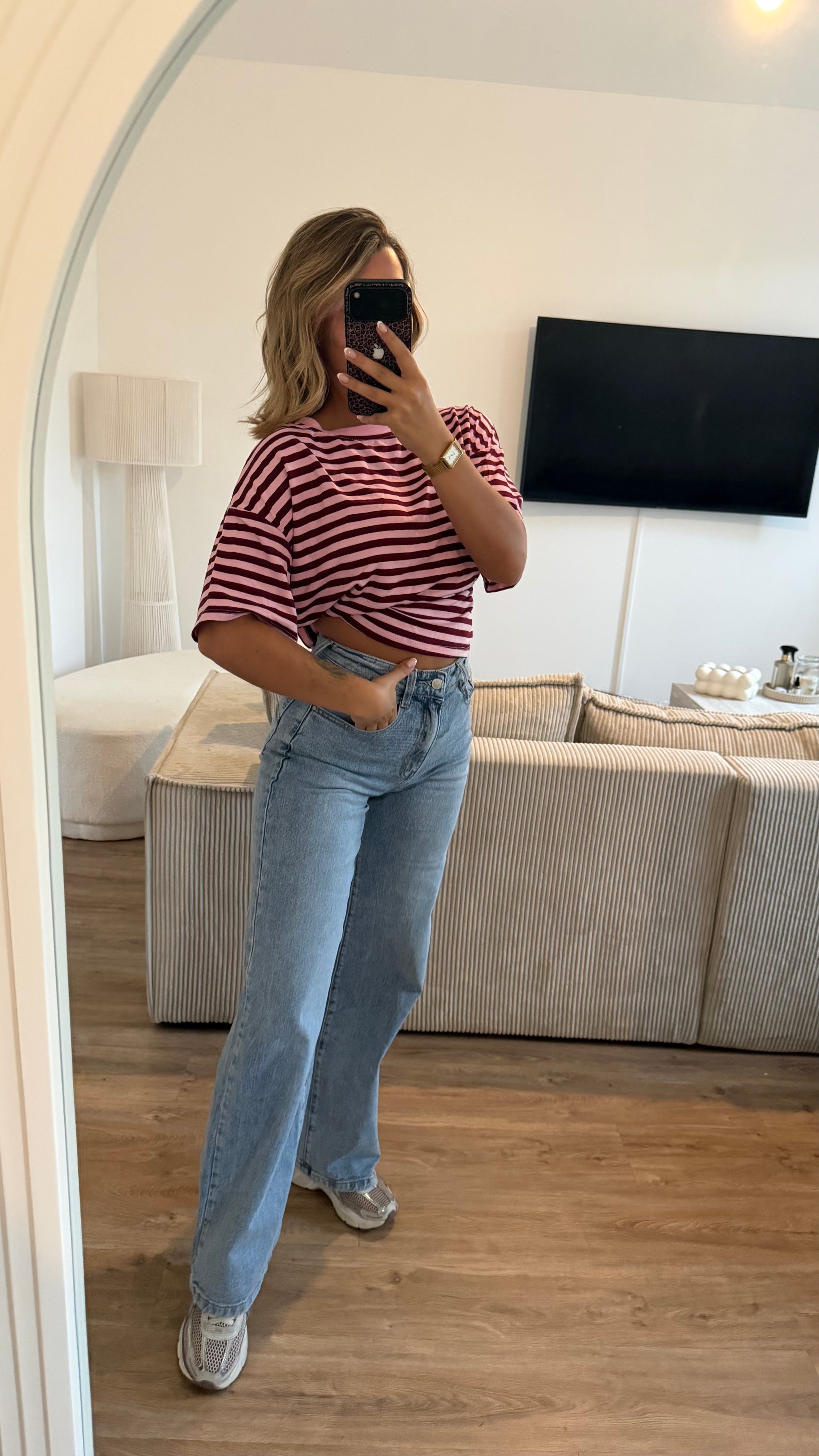 T shirt cassie  rose bordeaux