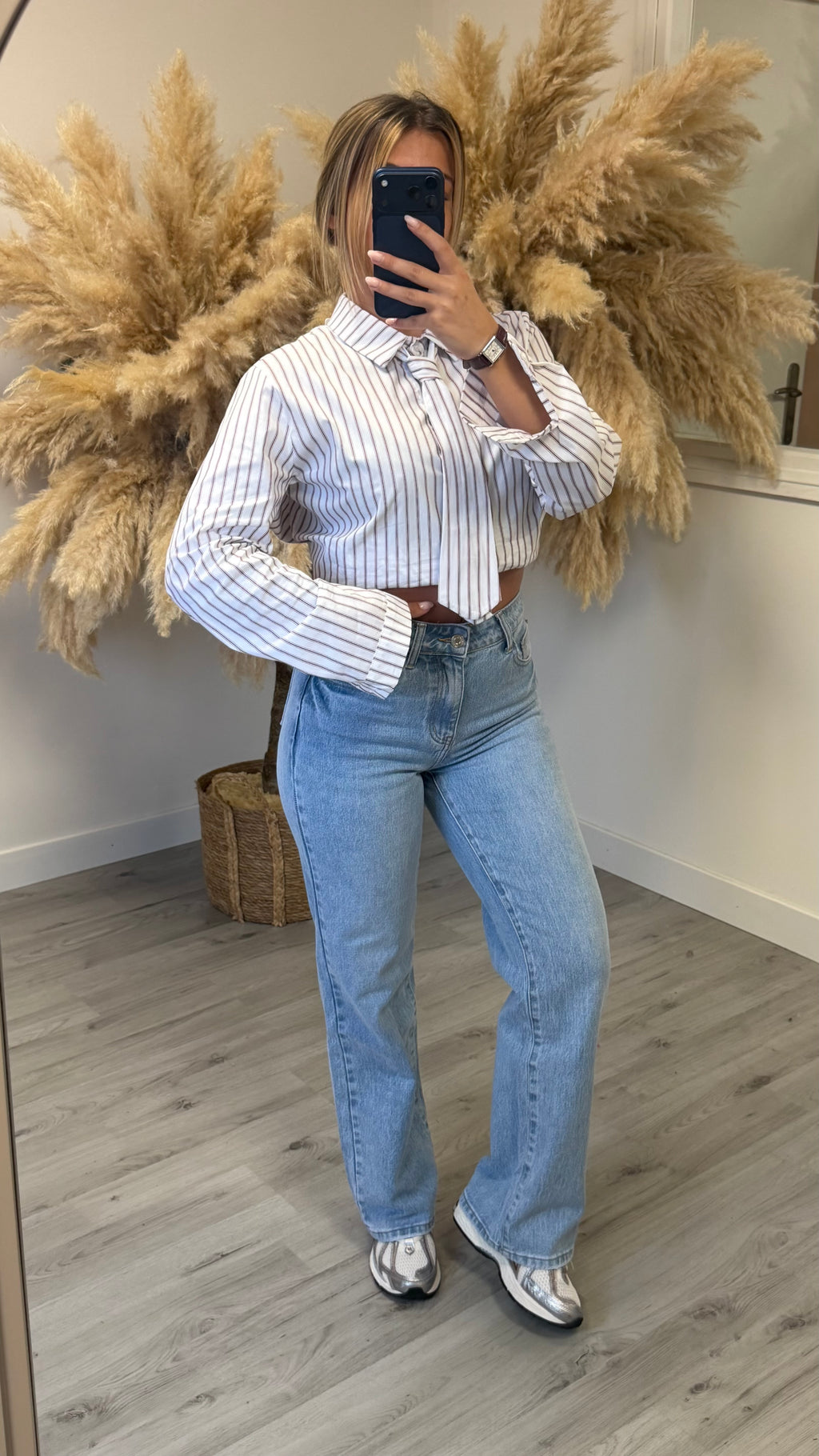 Chemise cravate blanche