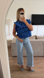 Haut Lisa bleu