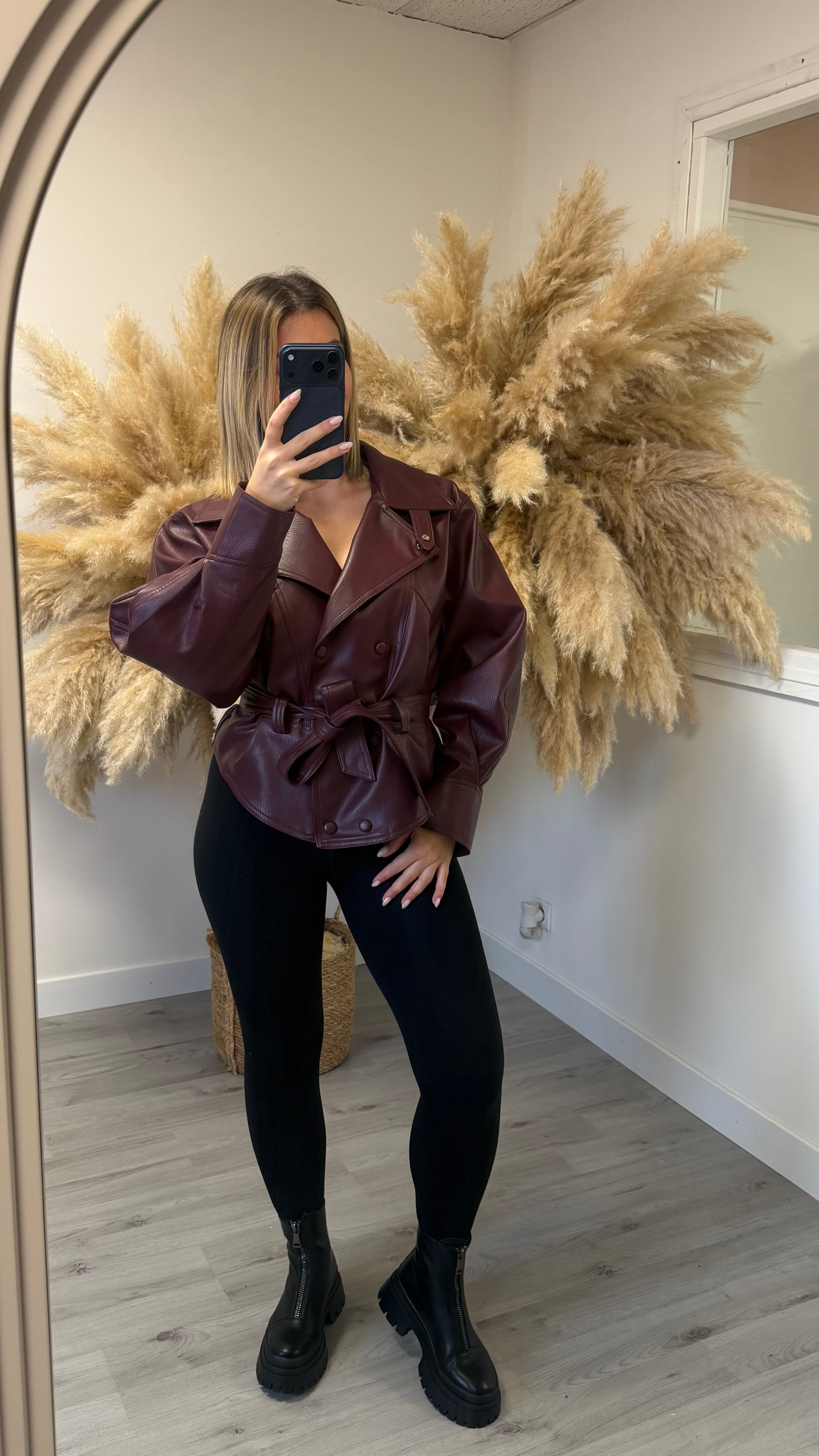 Perfecto ceinture bordeaux