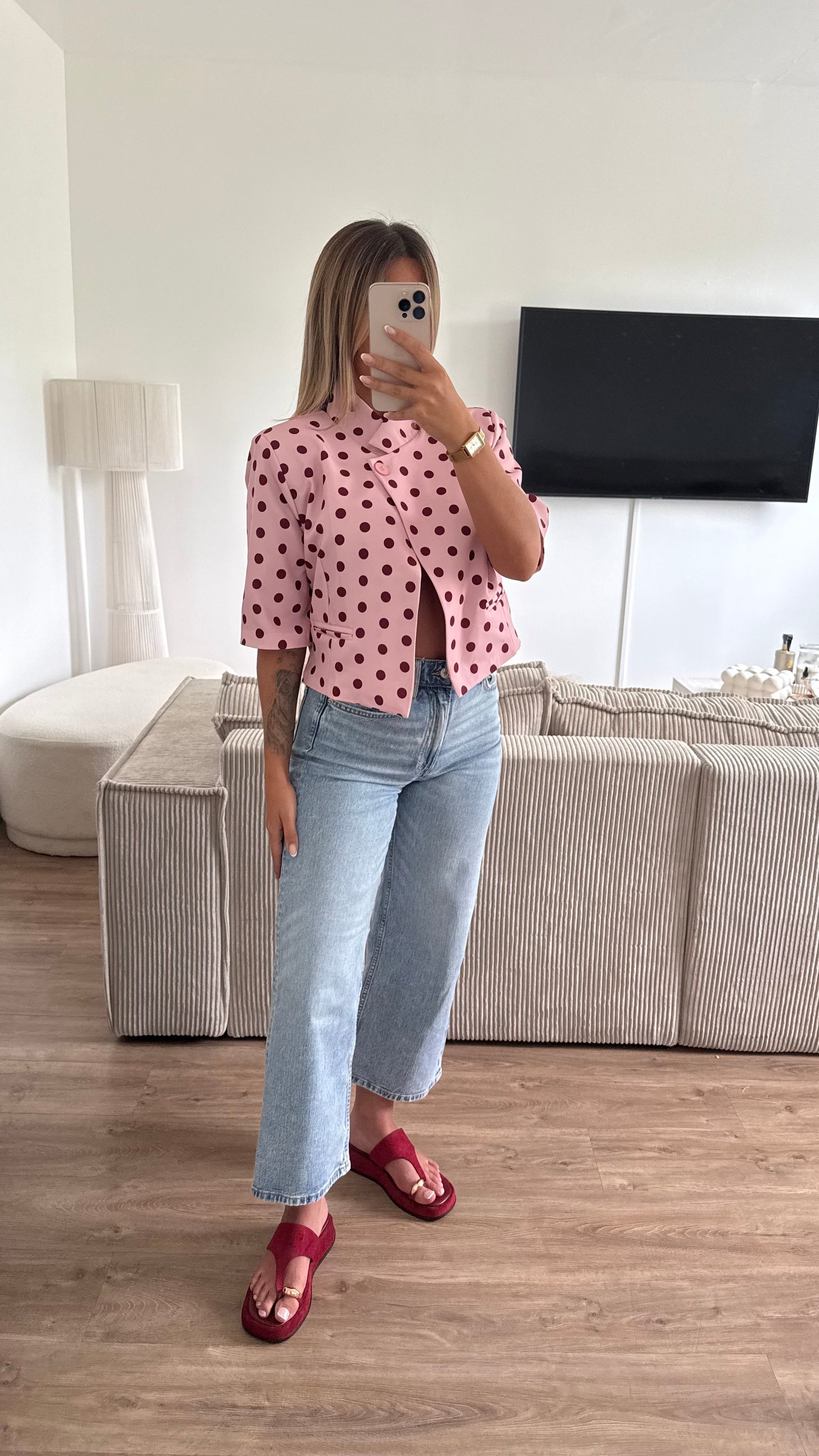 Veste pois rose