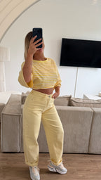Jean ballon jaune