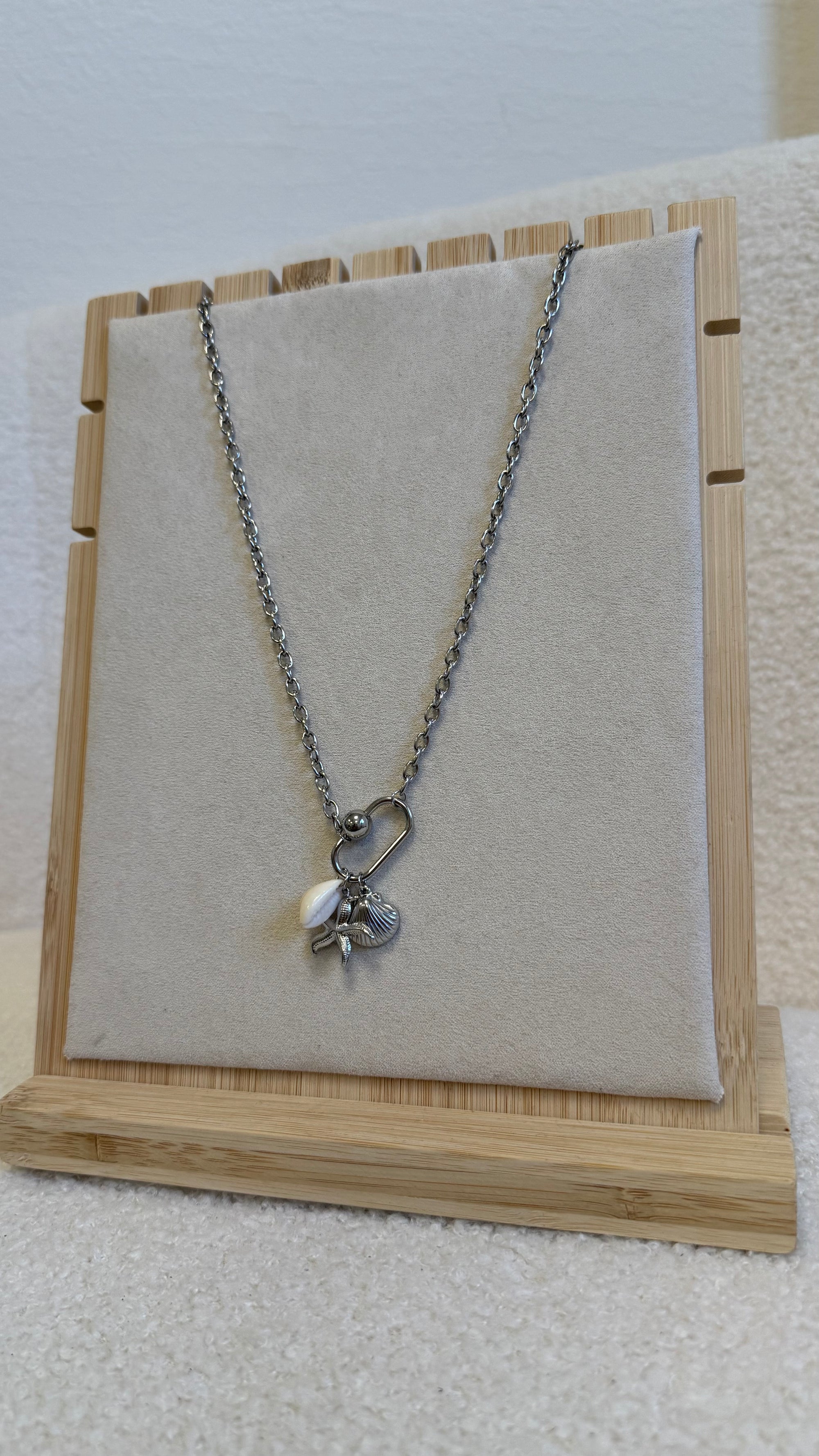Collier coquillage argent