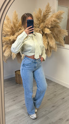 Chemise cravate jaune