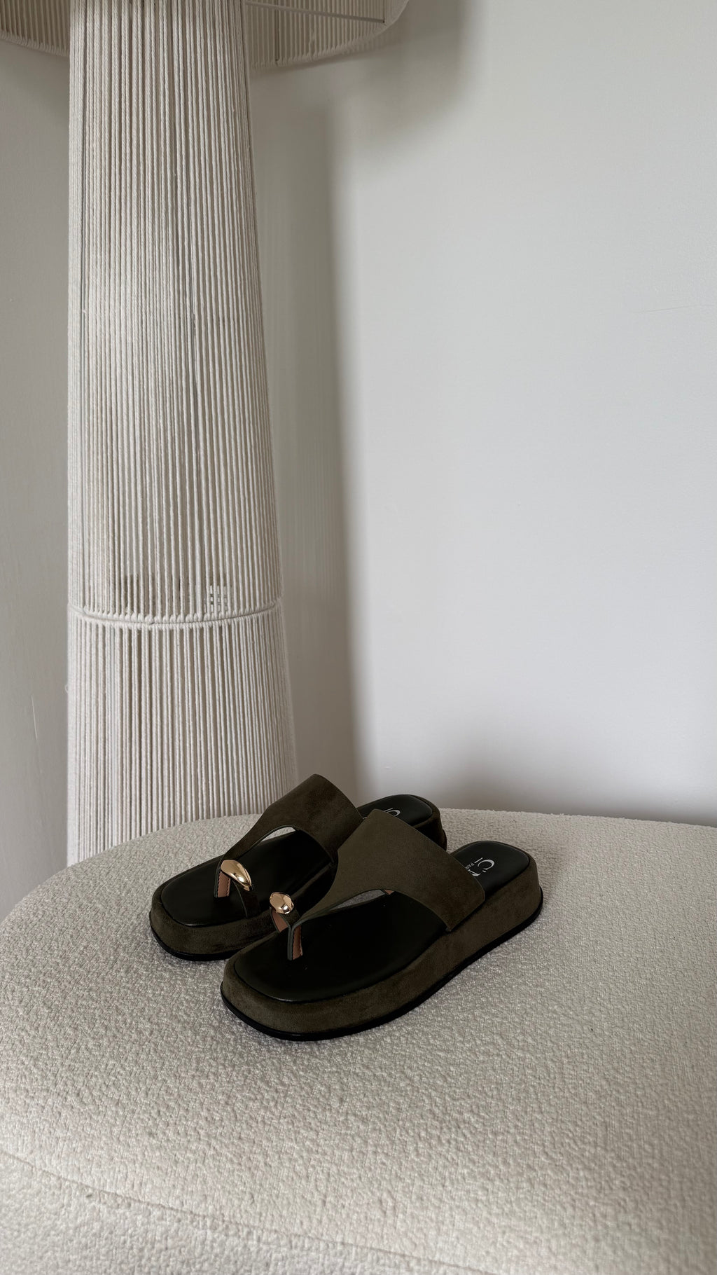 Sandale bijoux kaki