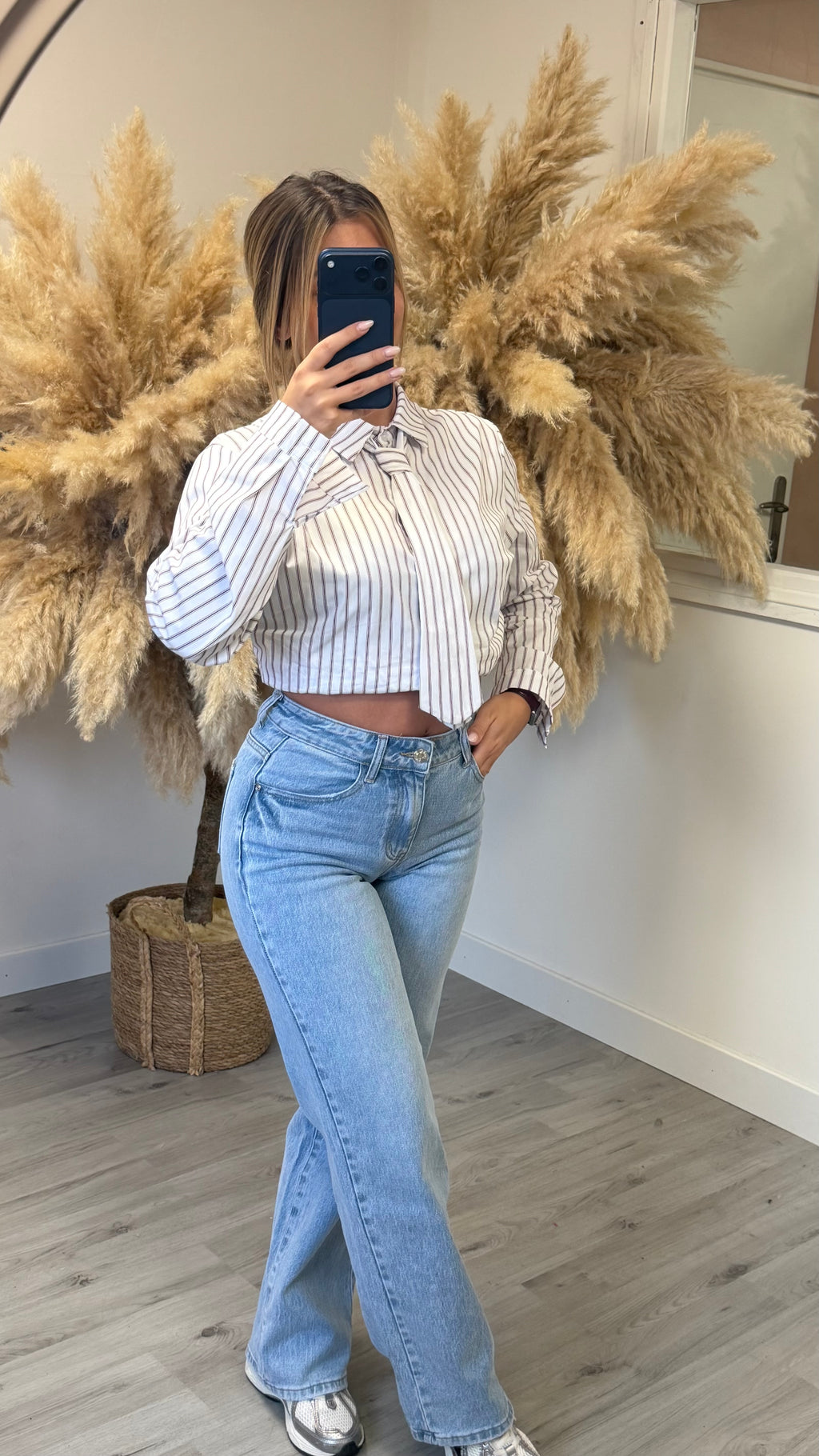 Chemise cravate blanche