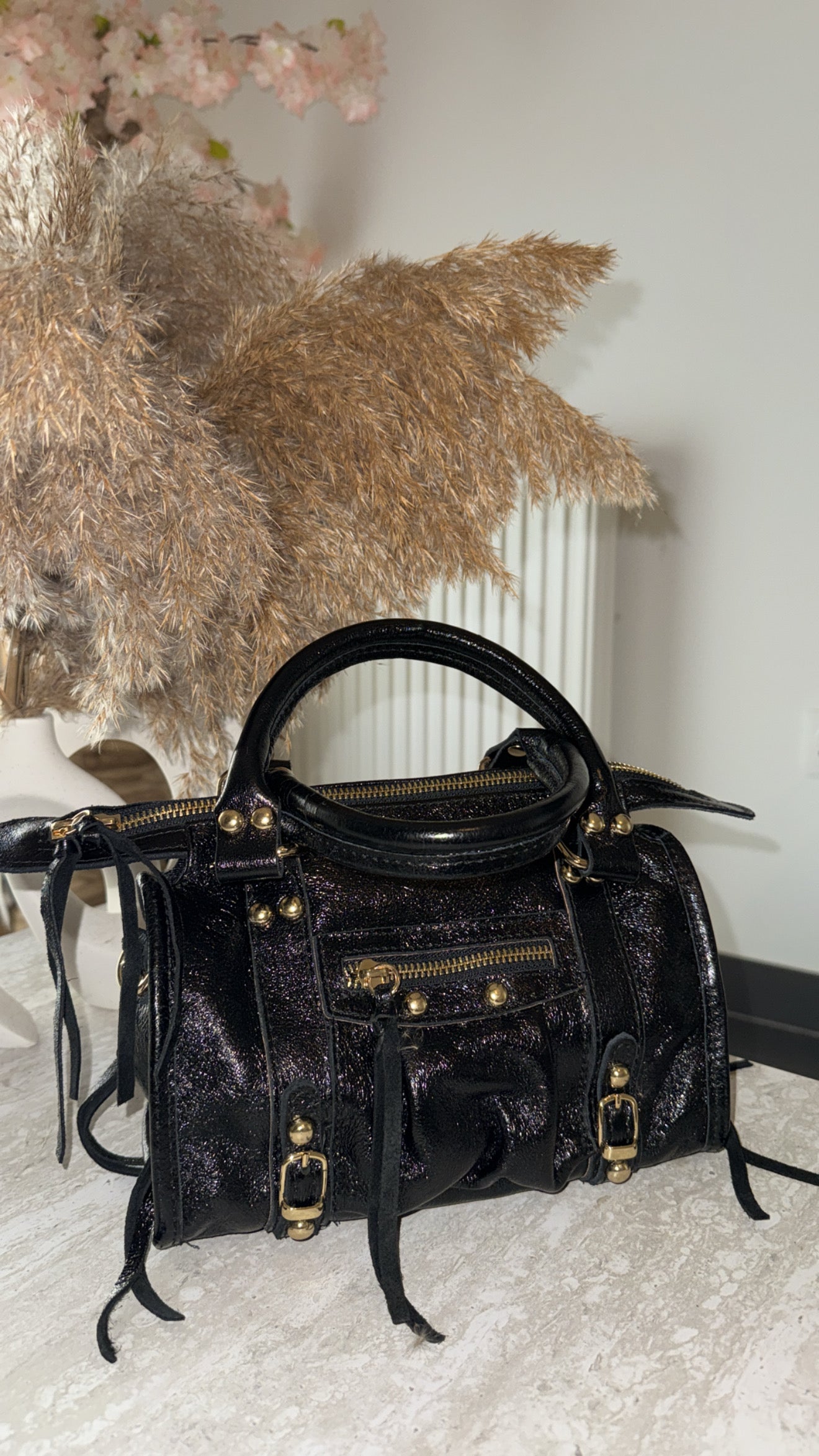 Sac cuir noir