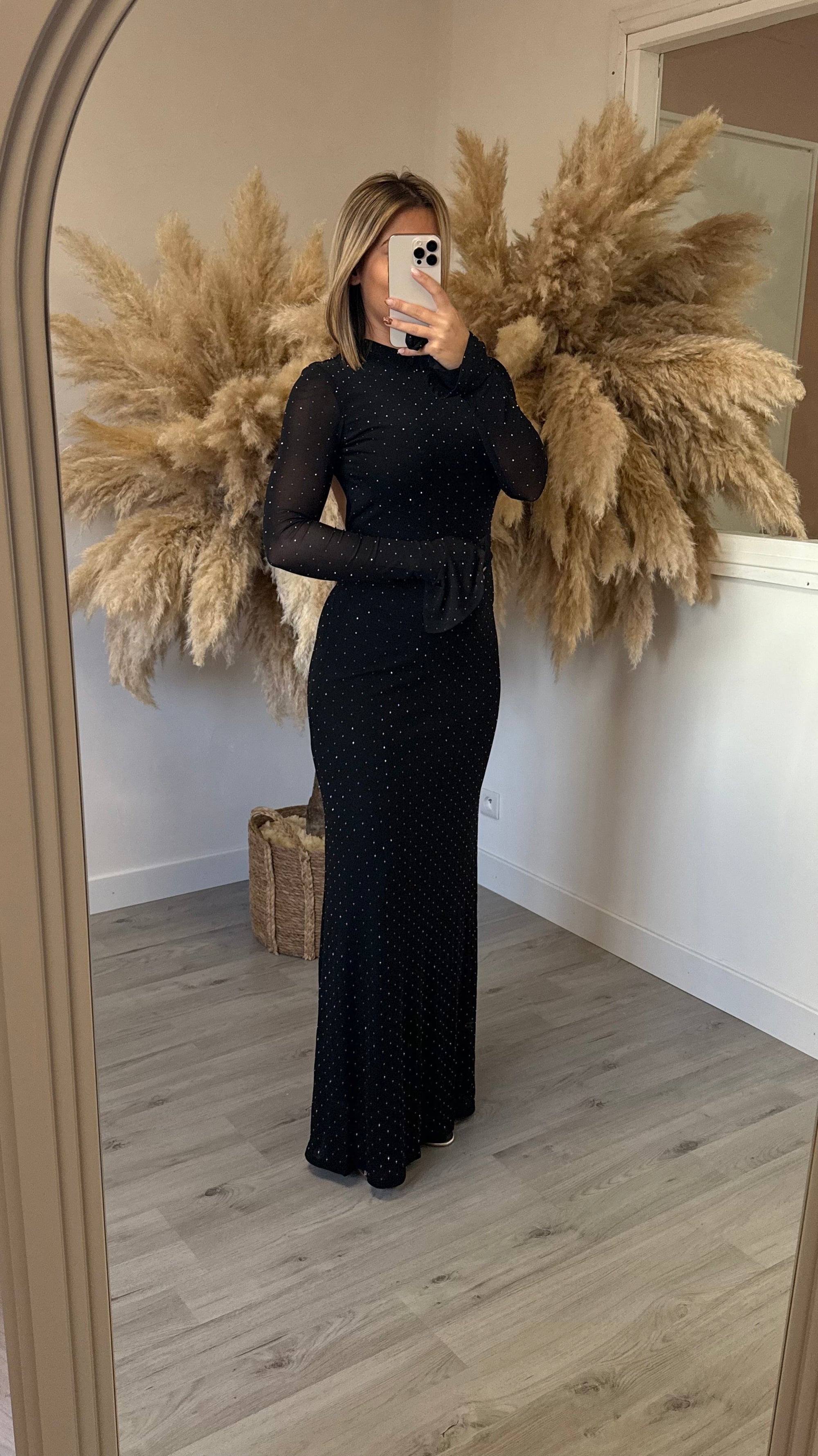 Robe strass noir