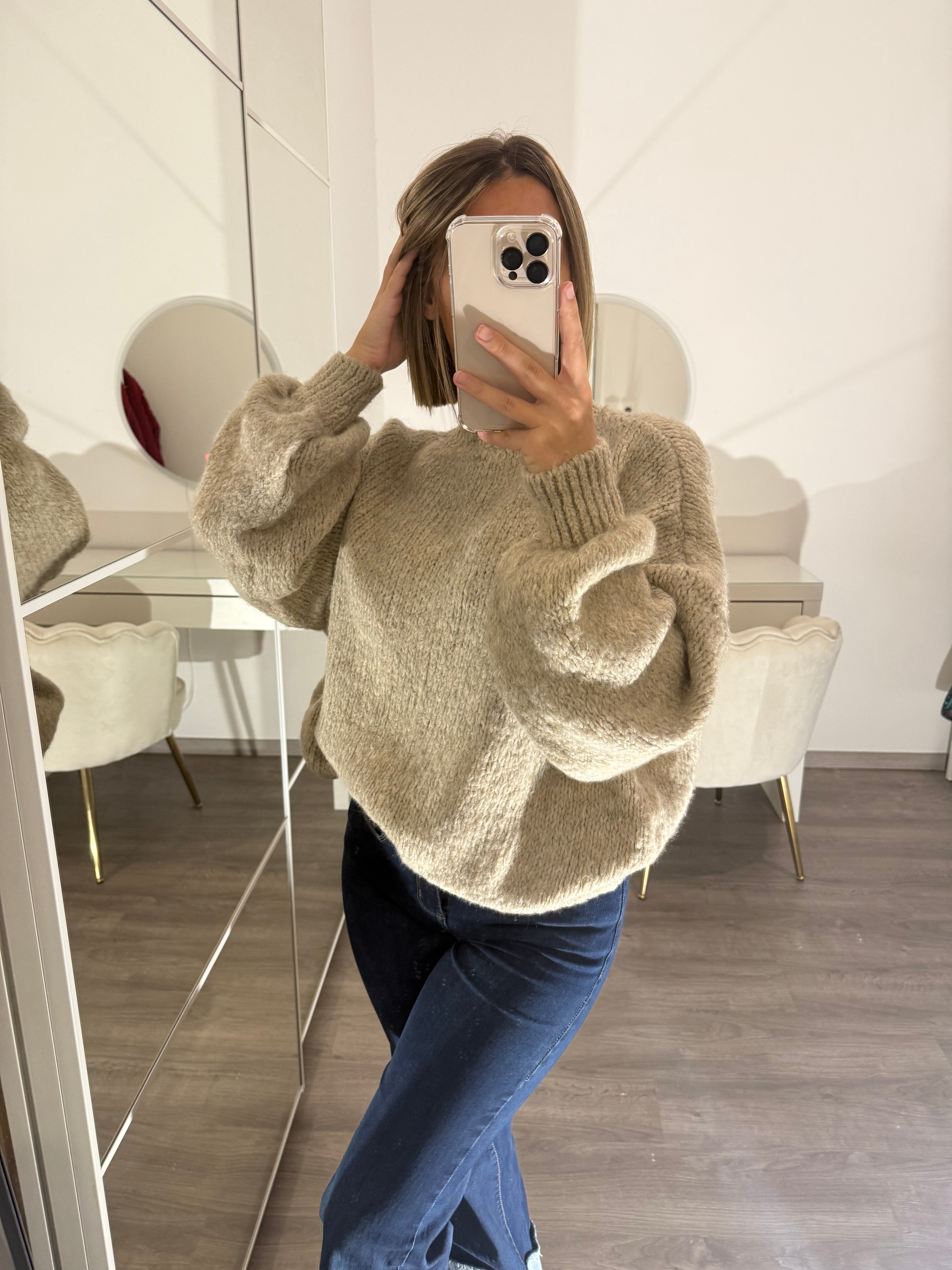 Pull nours beige