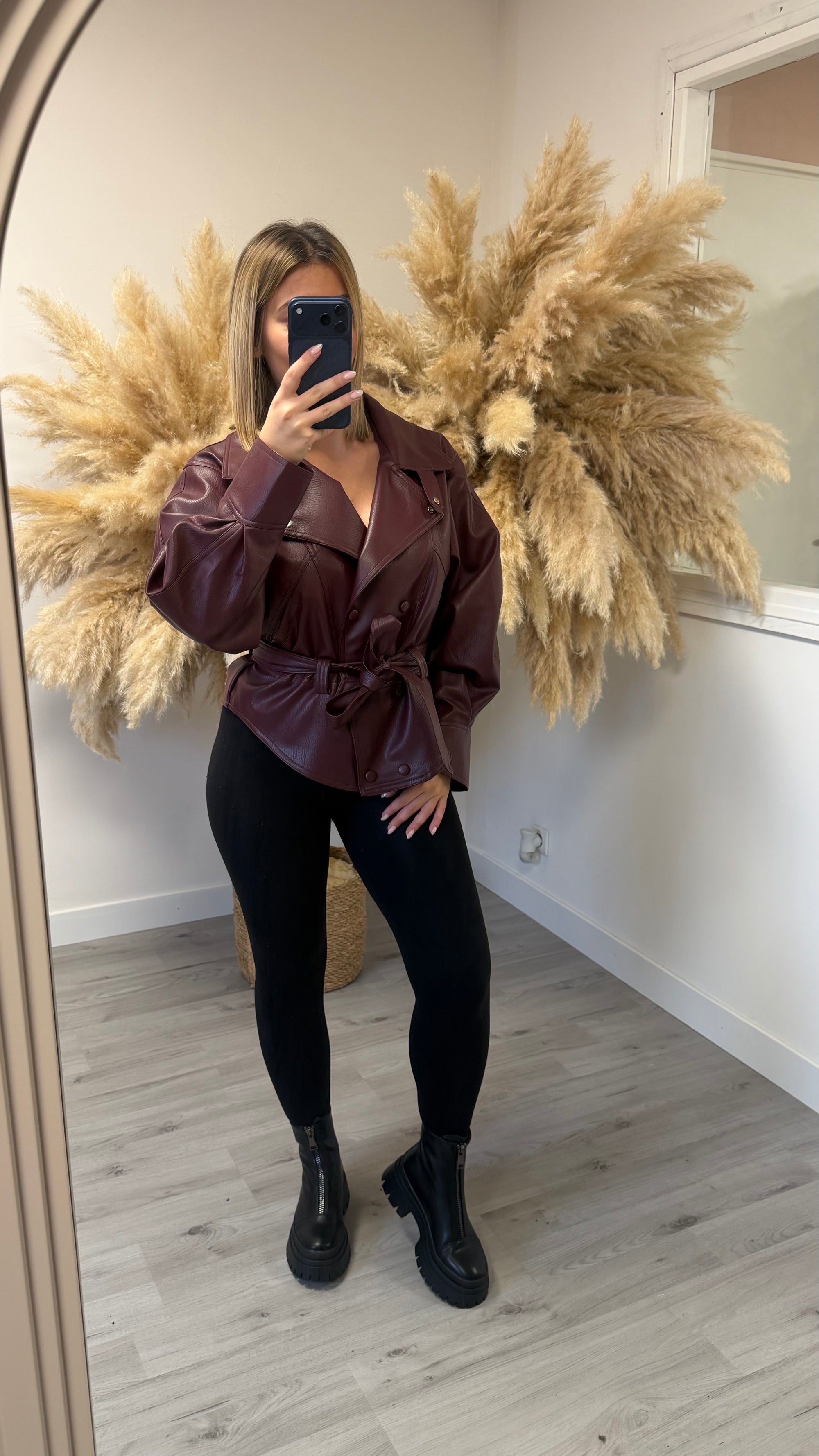 Perfecto ceinture bordeaux