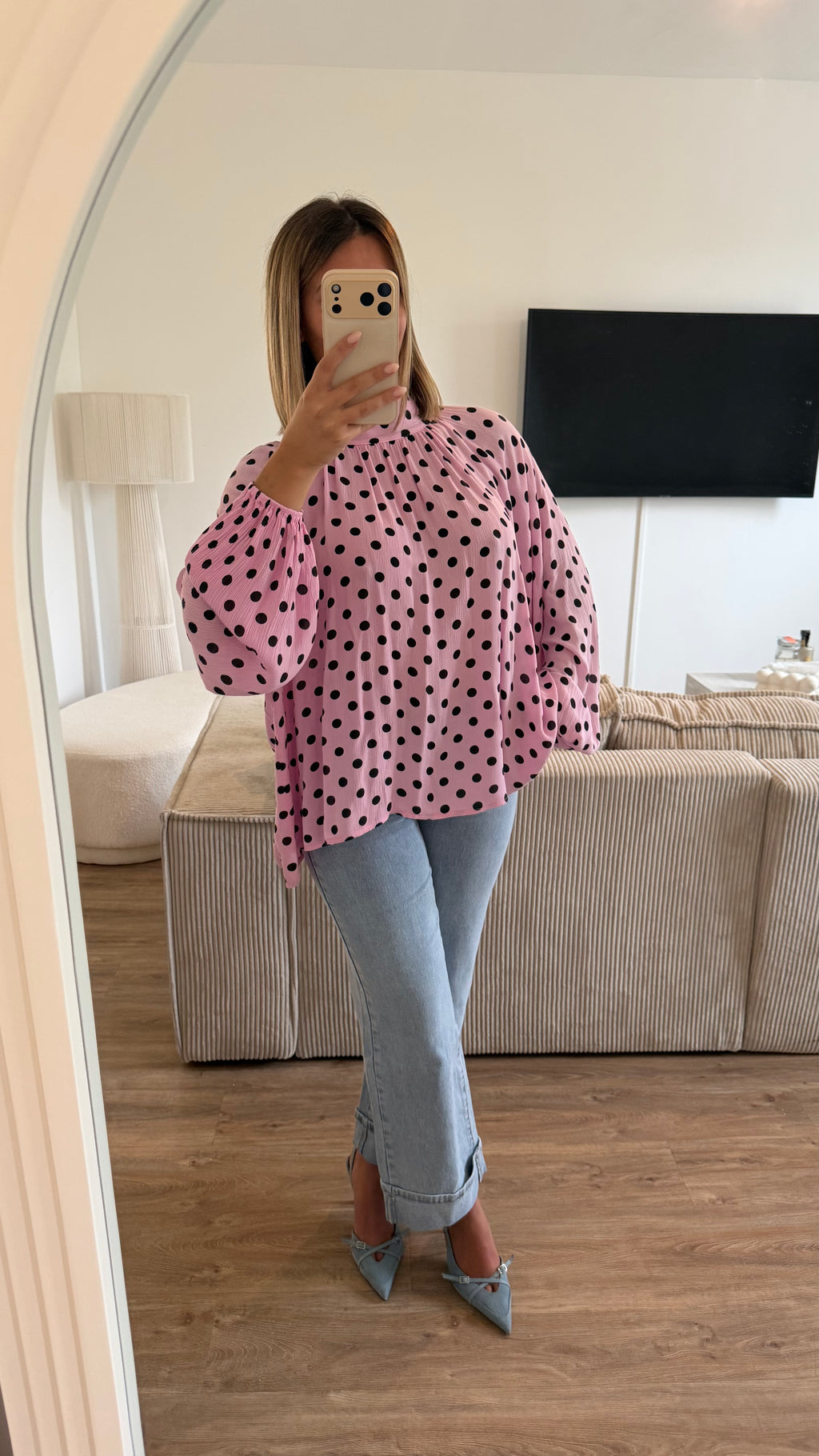 Haut Céline rose/noir