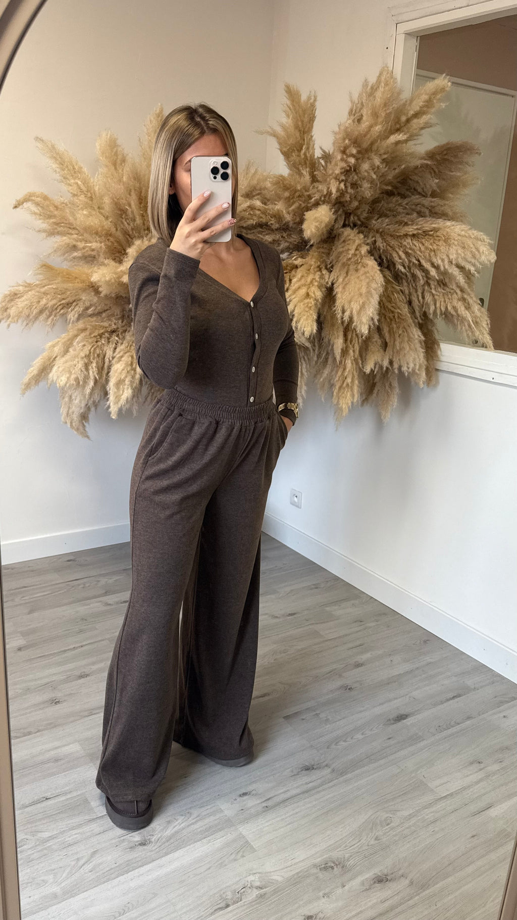 Ensemble chouchou marron