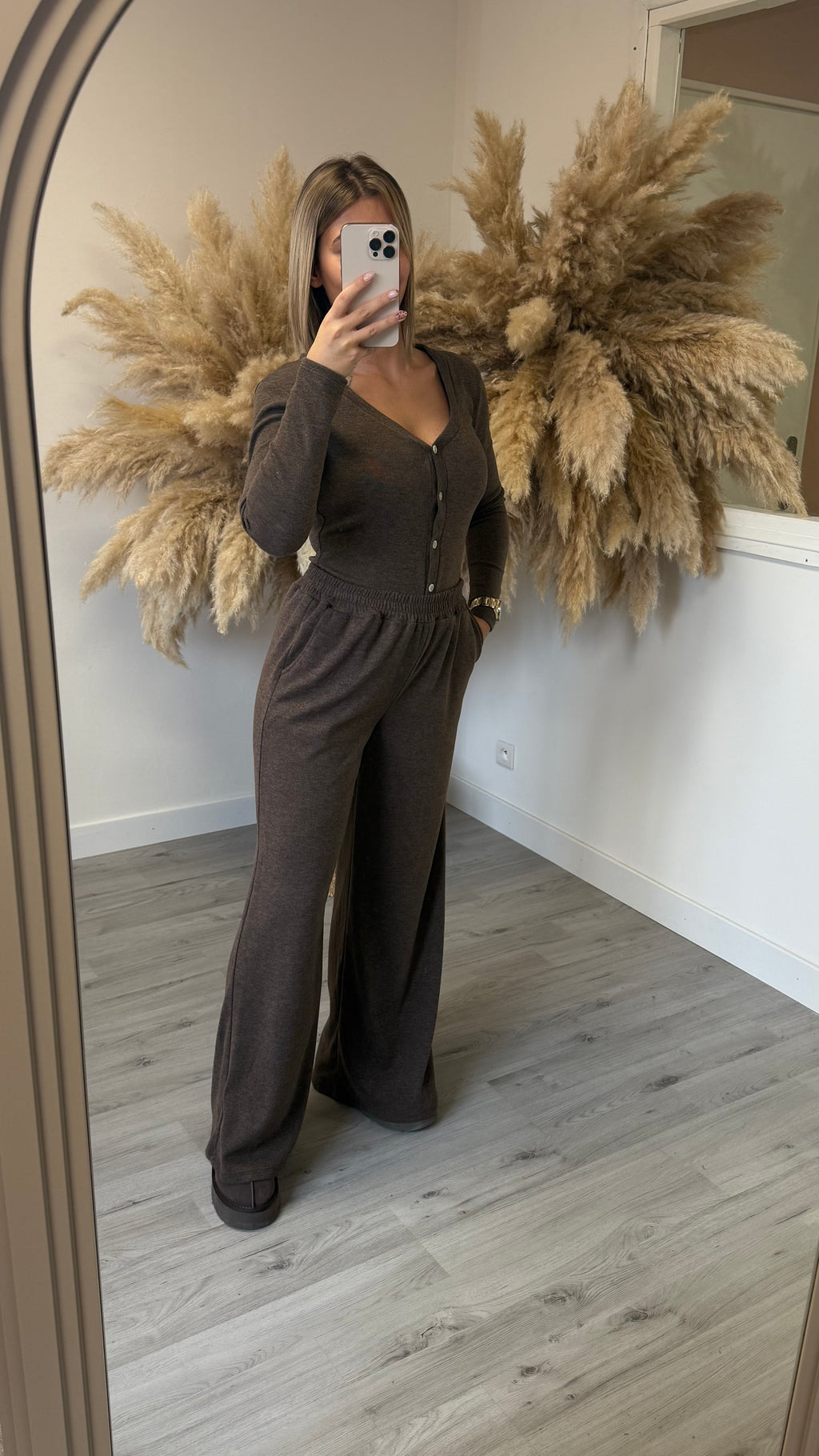 Ensemble chouchou marron