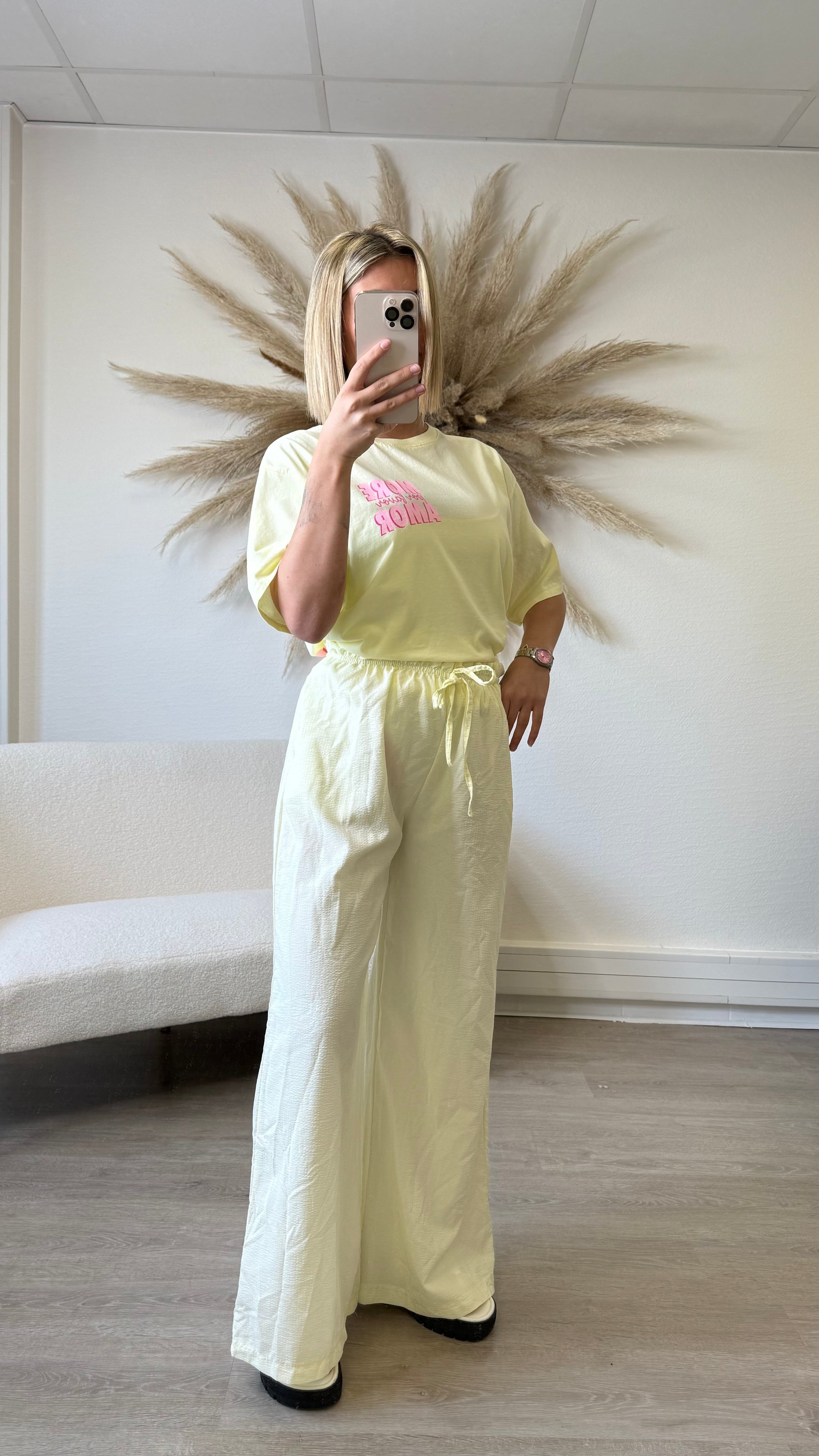 Pantalon rayure jaune