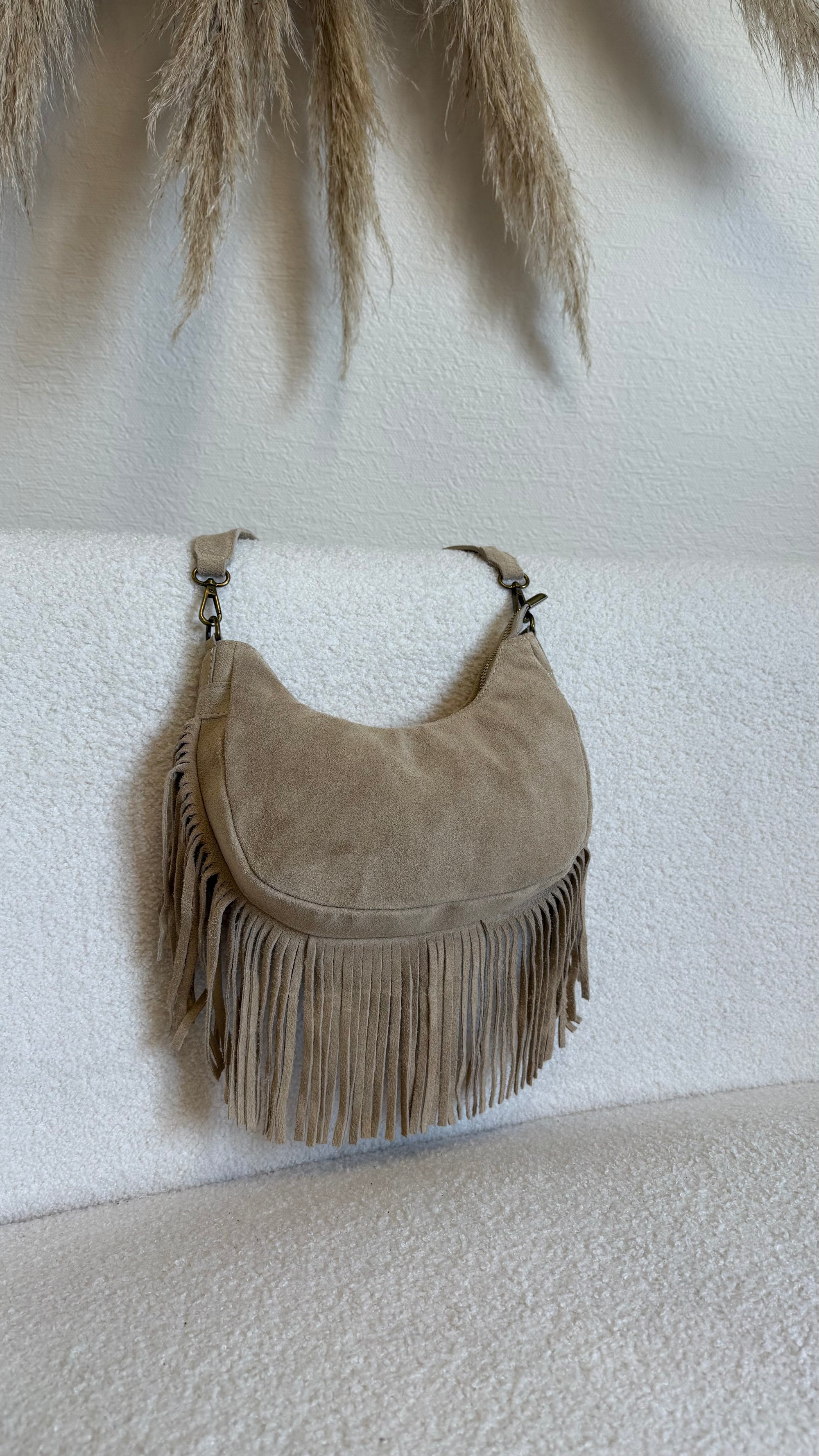 Sac frange beige