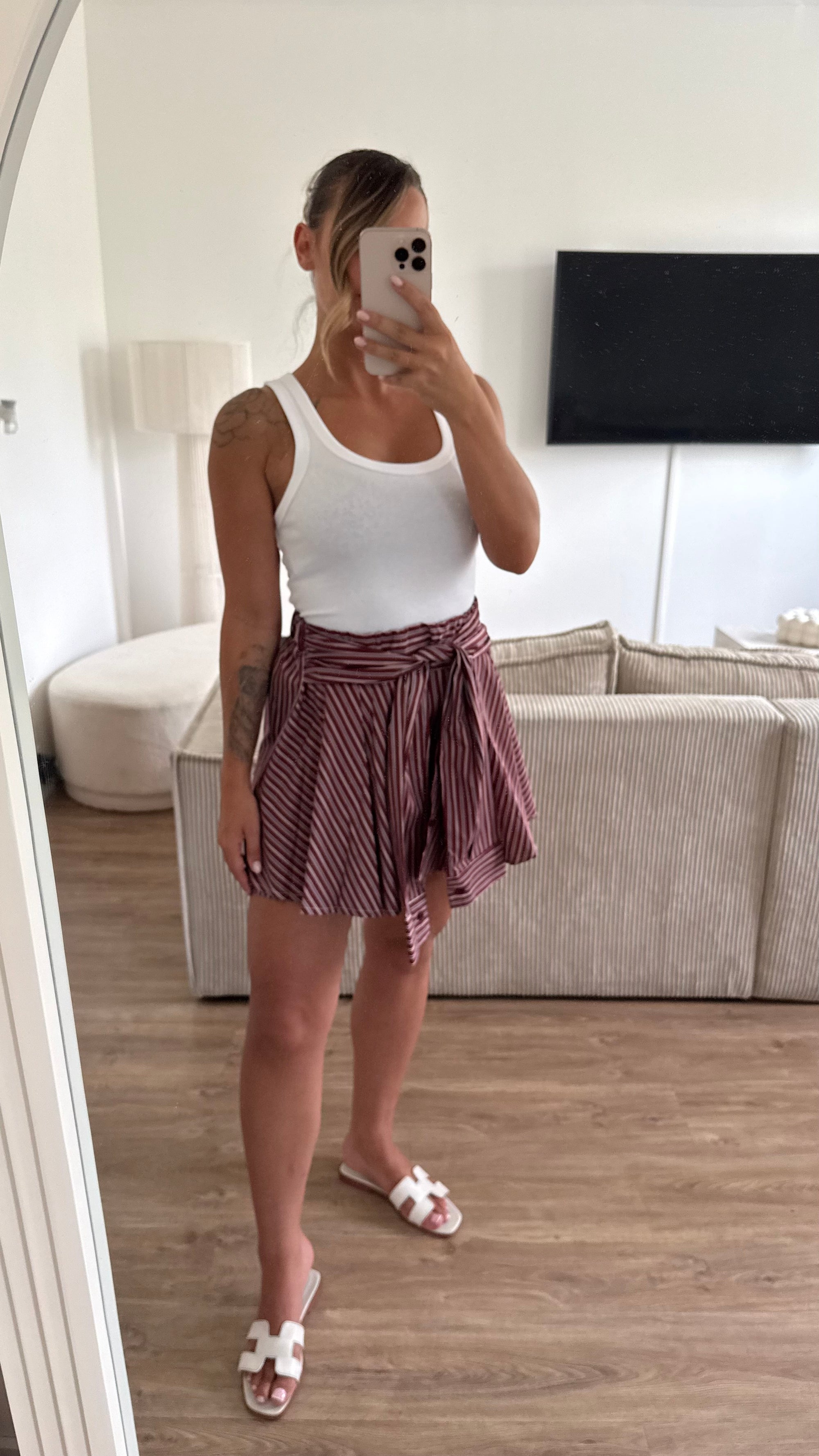 Jupe short bordeaux