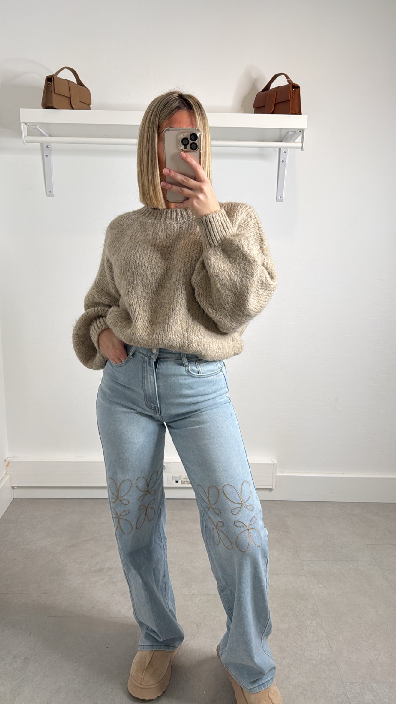 Pull nours beige