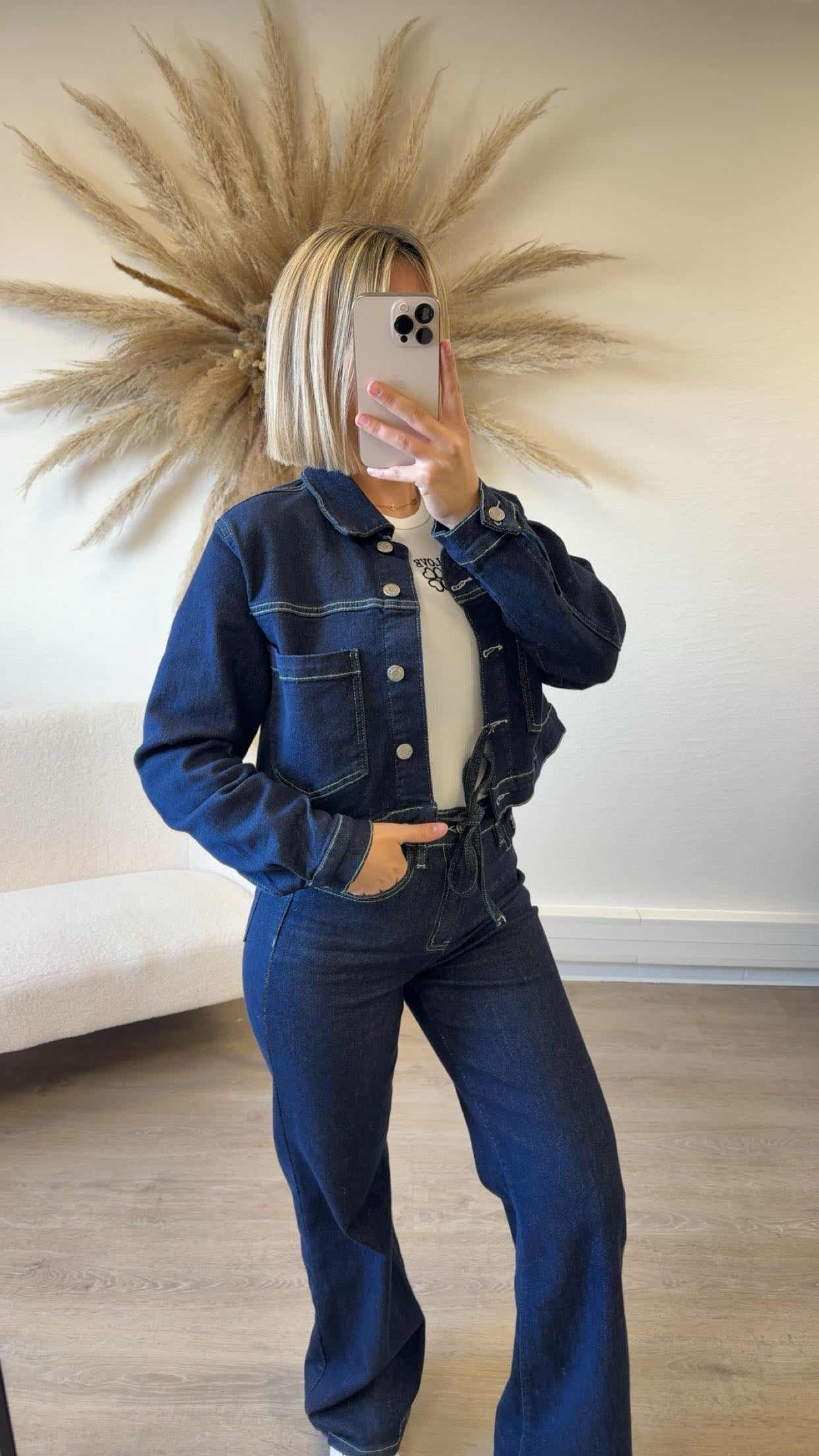 Veste en jean brut