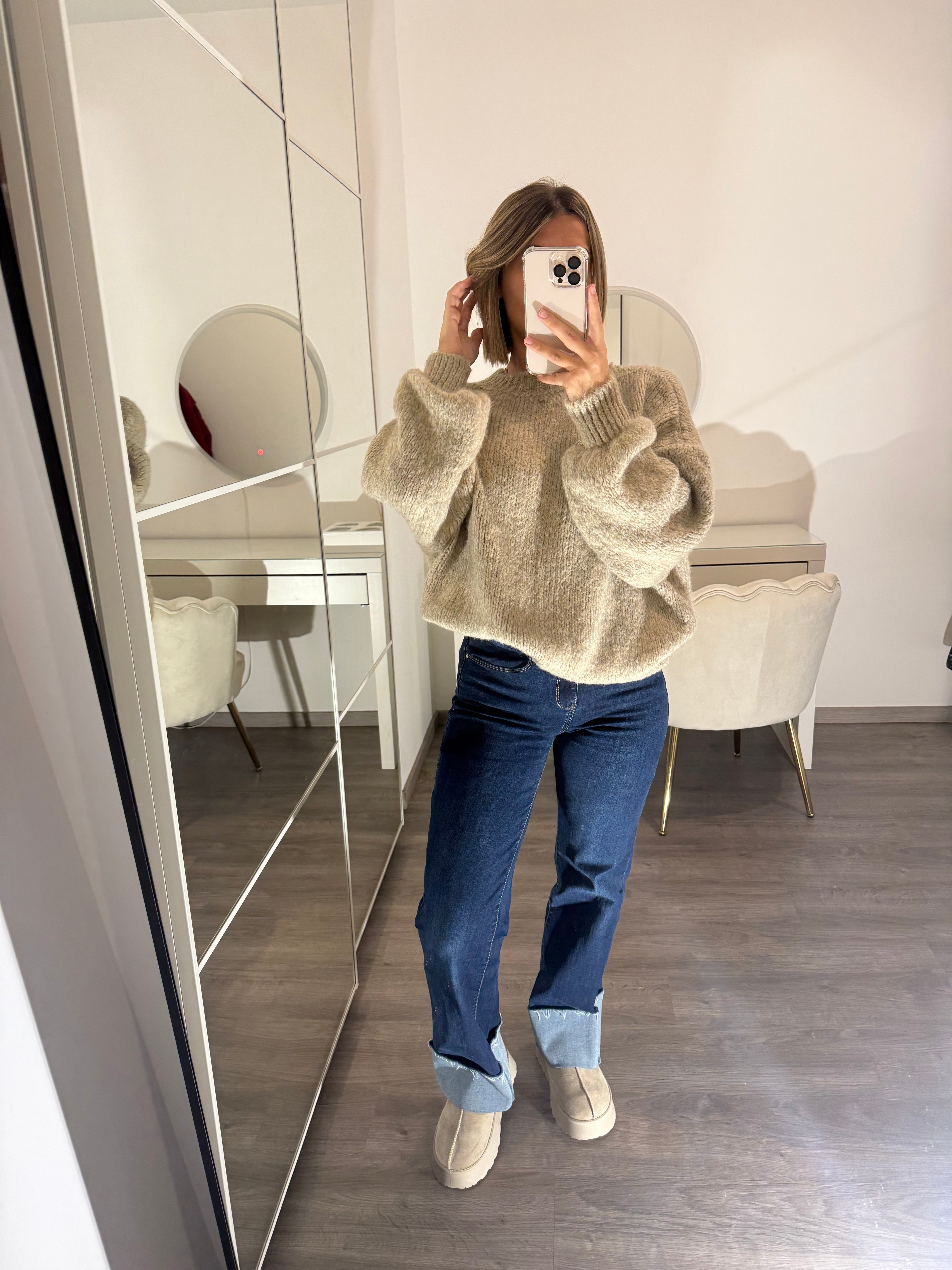 Pull nours beige