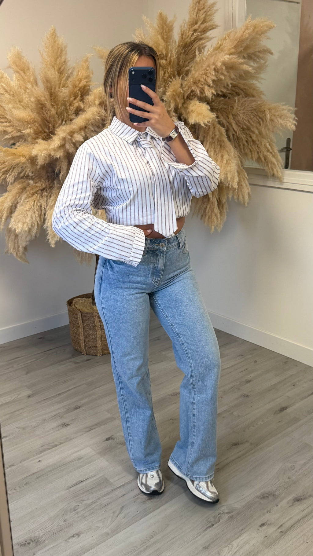 Chemise cravate blanche