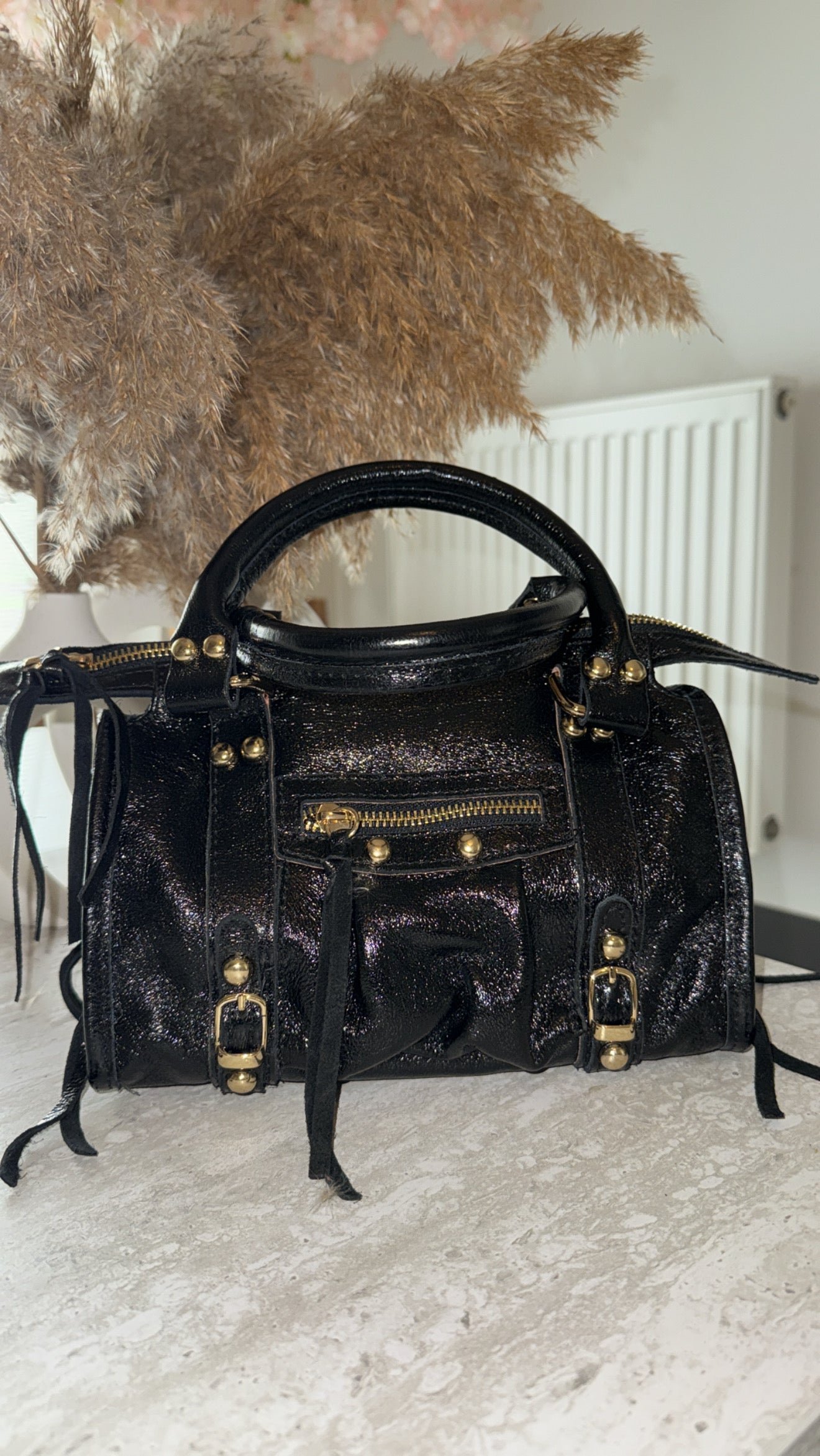 Sac cuir noir