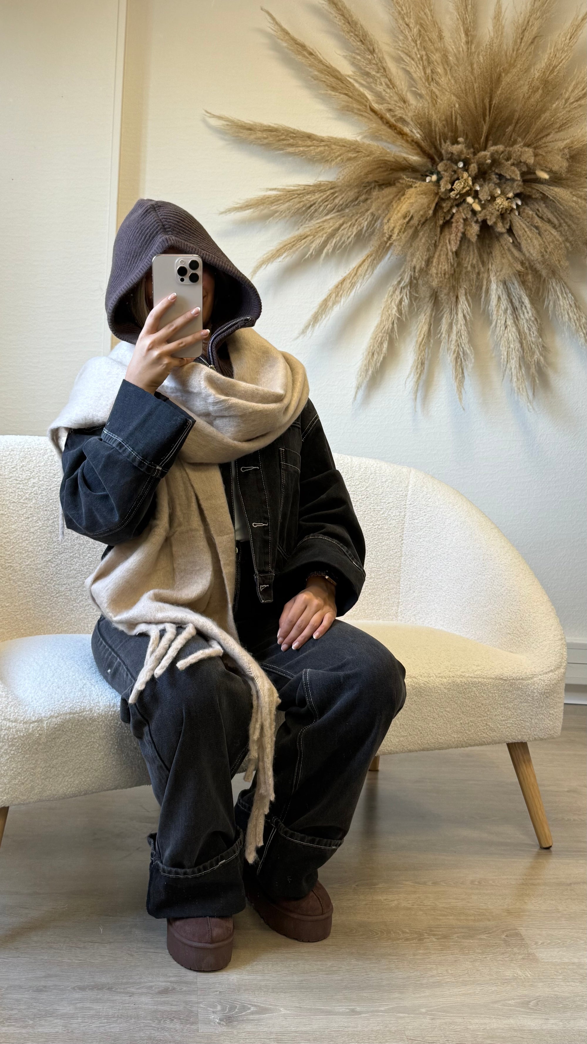 Écharpe beige