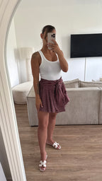 Jupe short bordeaux