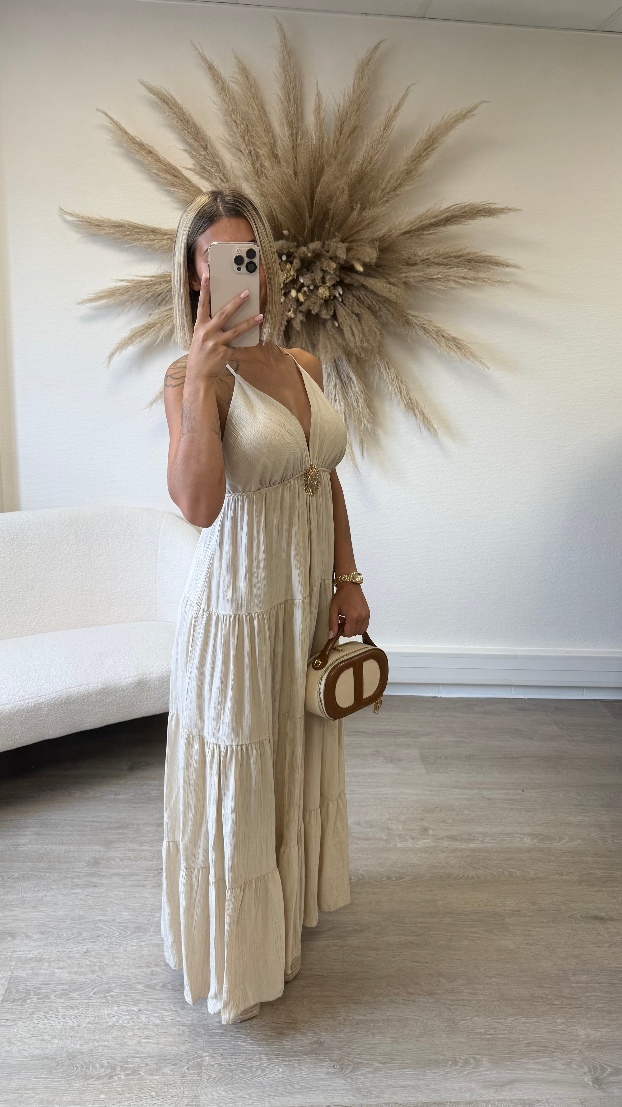 Robe soleil beige