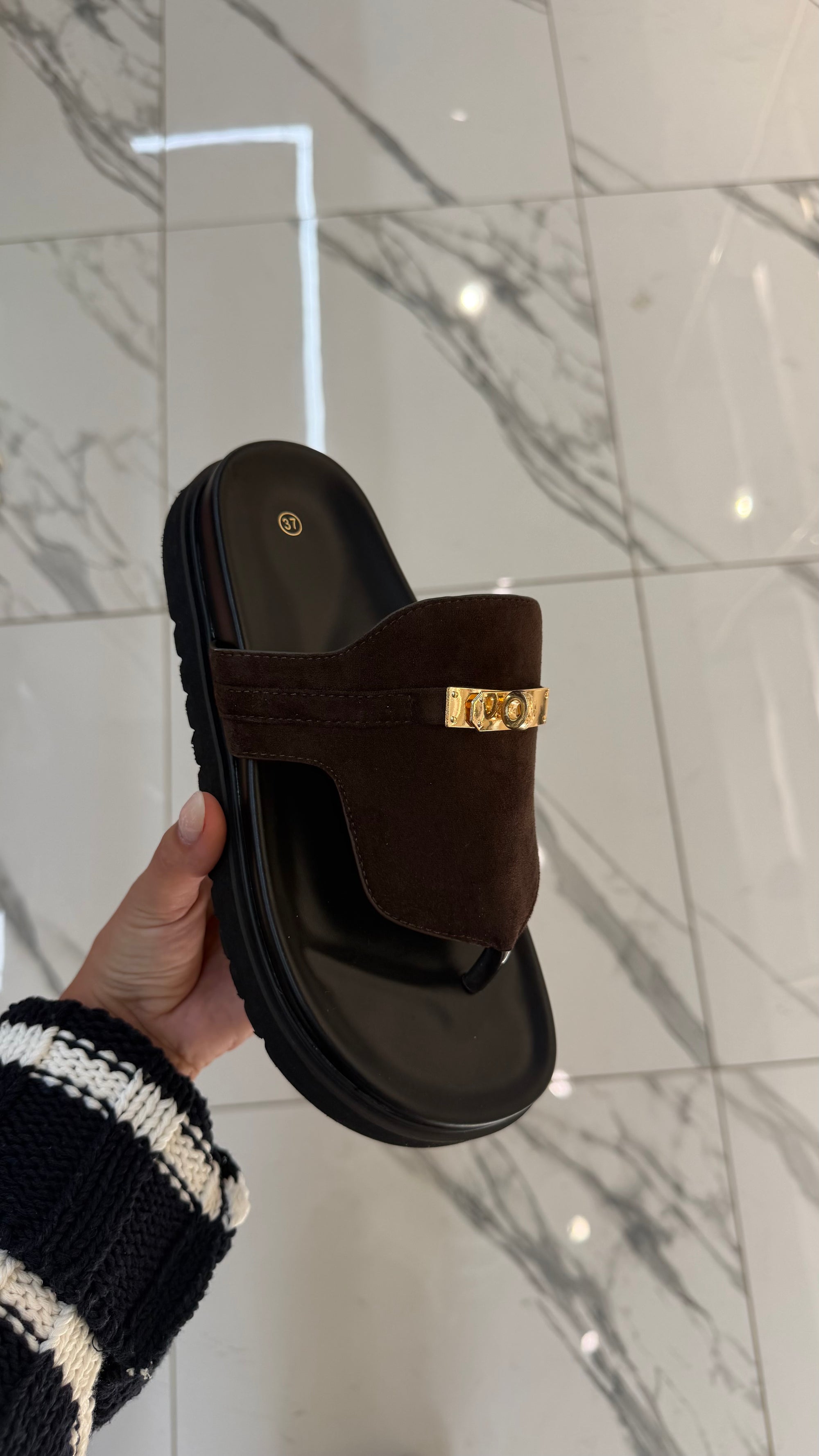 Sandale empire marron