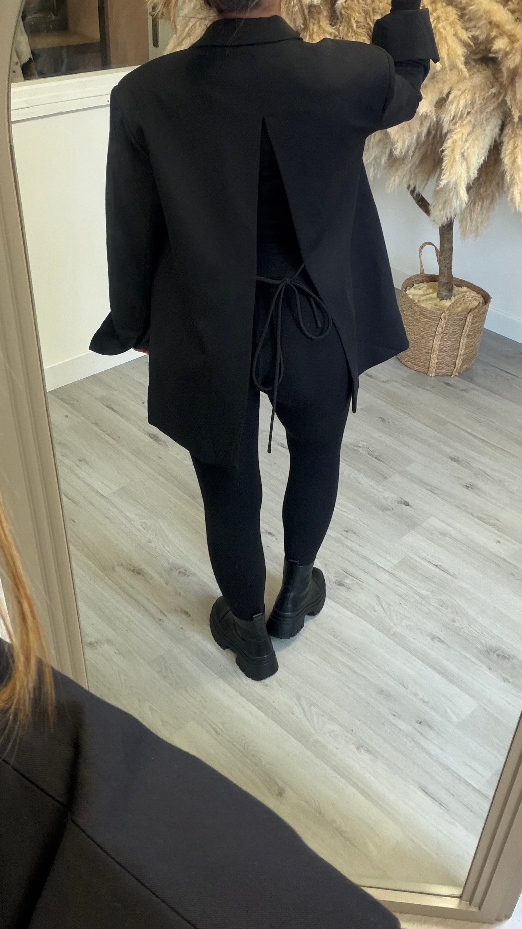 Blazer noir ficelle